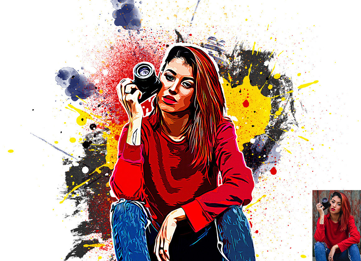 Cartoon Photoshop Action Bundle, an Action Add-On by Studio Retouch (Photo 18 of 22)