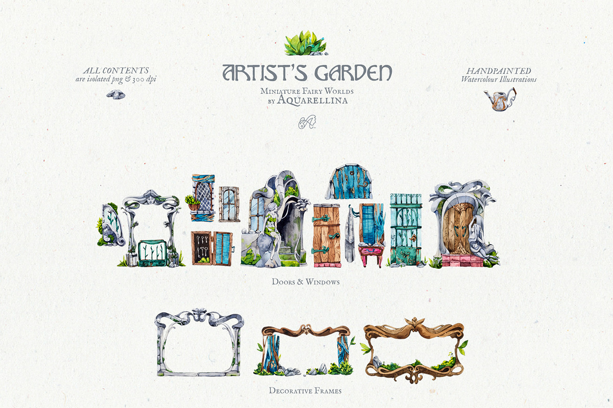 Artist's Garden Watercolours, a Decorative Illustration by Aquarellina (Photo 25 of 30)