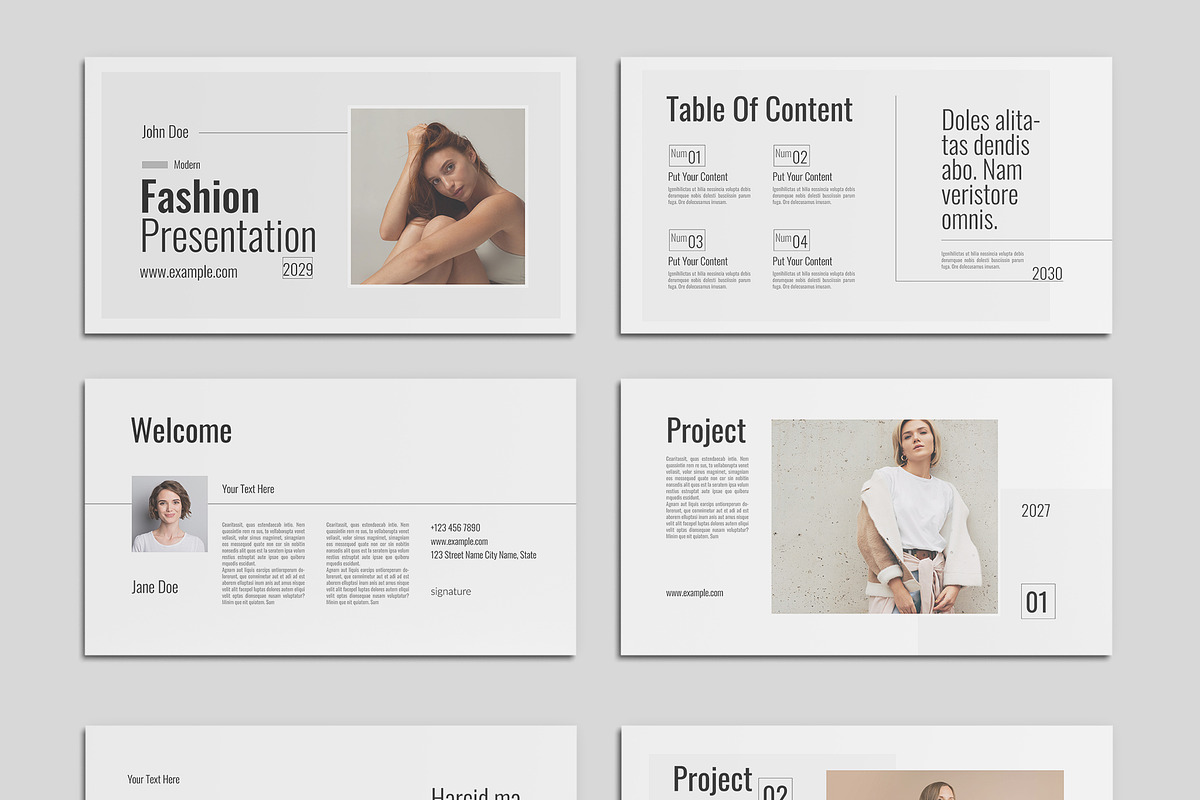 Modern Fashion Presentation Design, a Presentation Template by ClickPaint_Studio (Photo 1 of 6)