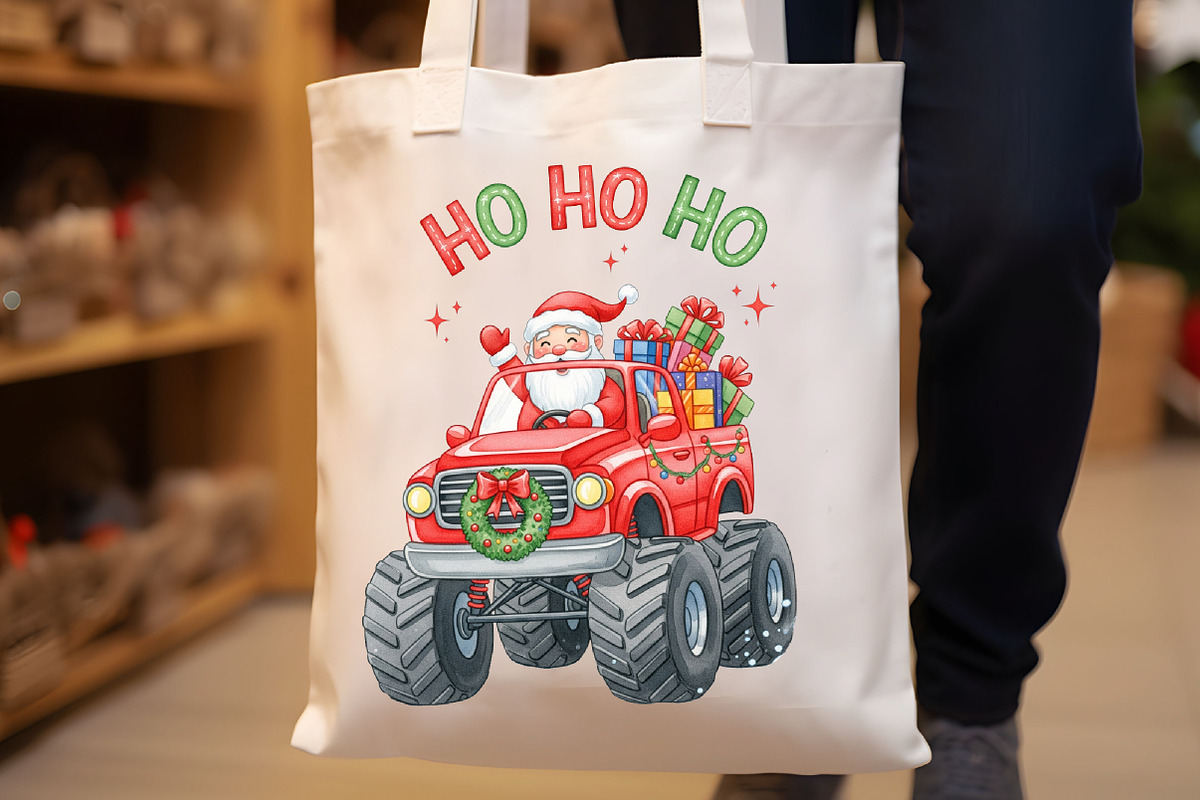 Santa Monster Truck Christmas PNG, an Illustration by Designworld (Photo 4 of 5)