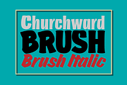 Churchward Brush, a Handwritten Font by BluHead Studio (Thumbnail 1 of 3)