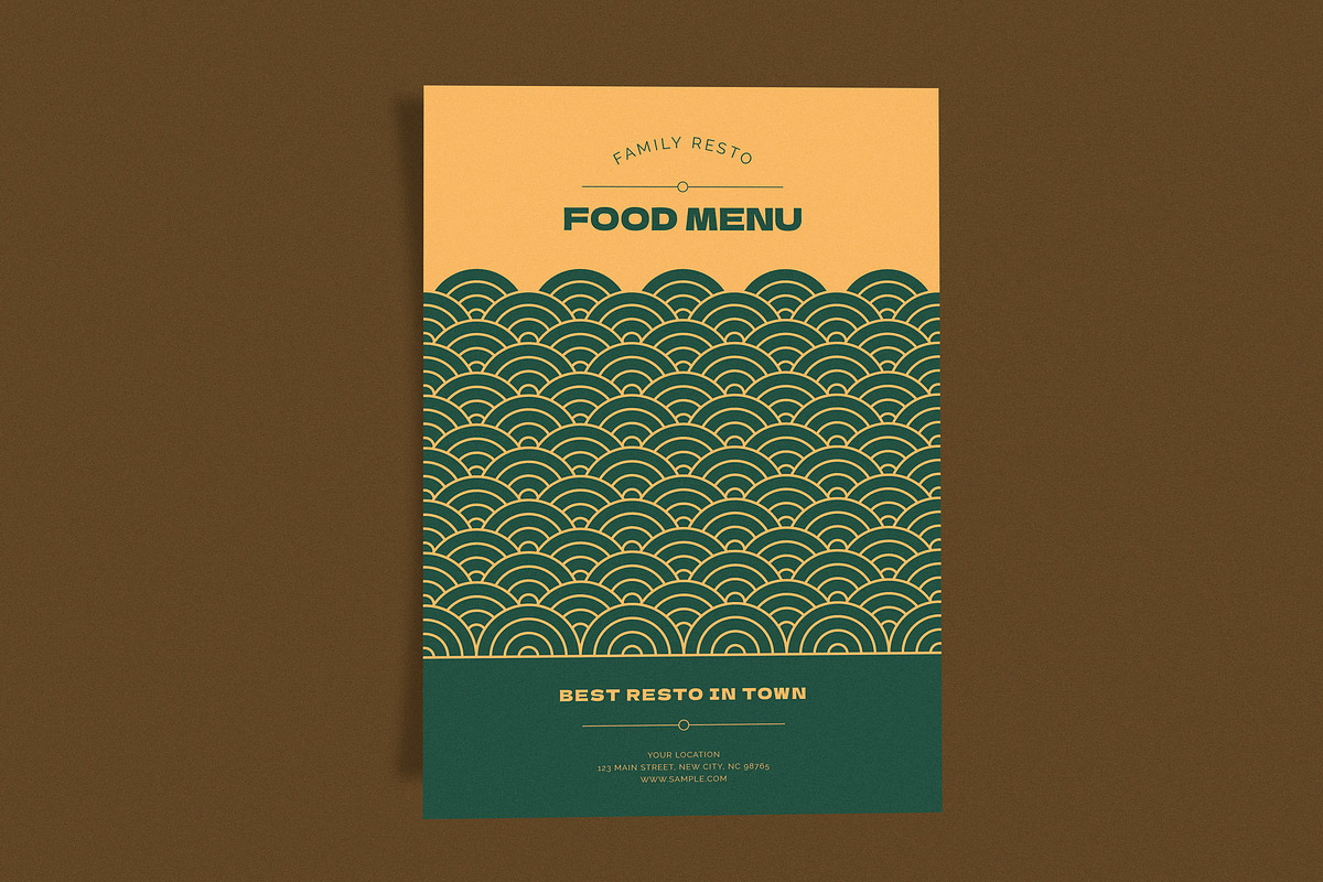 Food Menu Geometric Pattern preview 3
