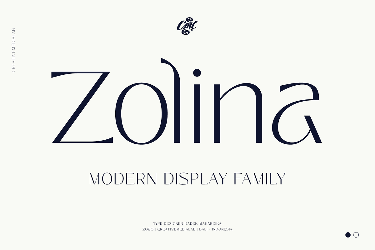 Zolina Modern Font, a Sans Serif Font by creativemedialab (Photo 1 of 14)