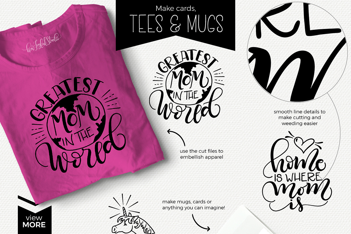 The Best Mom lettering quote bundle, an Illustration by HowJoyful  (Photo 4 of 9)