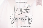 White Serenity Signature Font, a Script Font by Renata Chizhikova (Thumbnail 1 of 14)