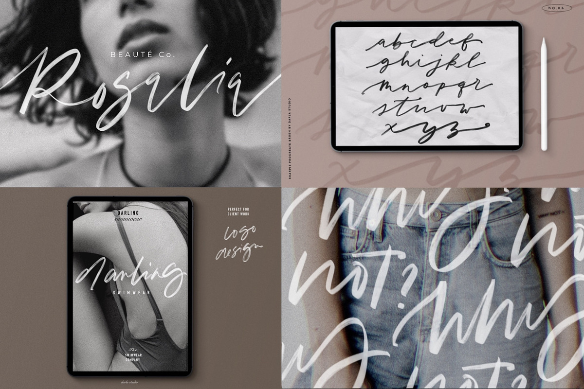 Lettering Brush Bundle + Workbook, a Brush Add-On by Darla Studio (Photo 13 of 16)