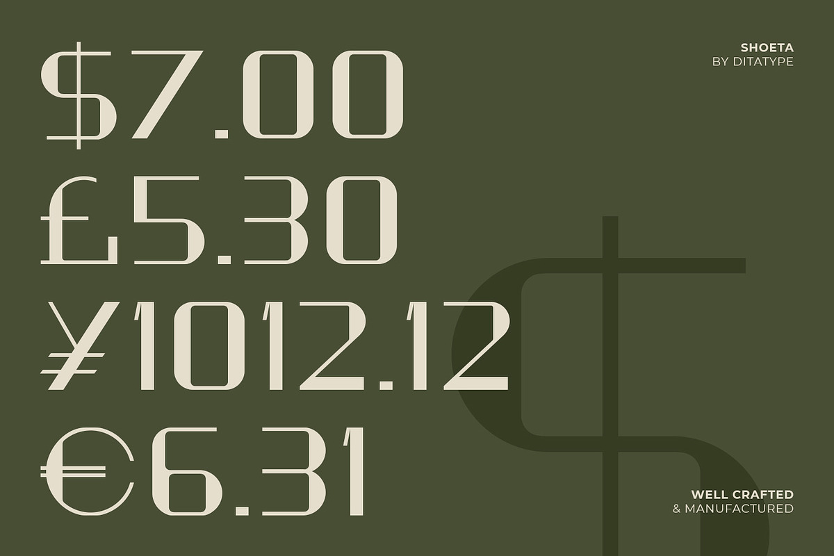 Shoeta, a Symbol Font by Ditatype (Photo 7 of 11)