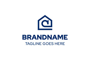 Letter A Home Monoline Logo, a Branding & Logo Template by Pray Art Design Studio
