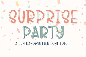 Surprise Party, Fun Birthday Fonts