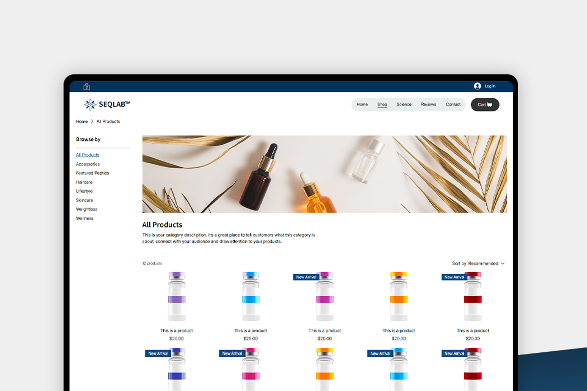 Peptide / Serum - Wix Studio Website, a Wix Template by Kitteeh (Photo 8 of 13)