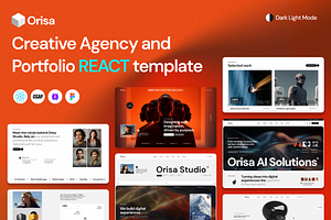 Orisa - Creative React Template, a React Template by AliThemes