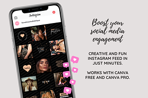 Black Instagram Puzzle Template