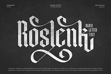 Roslenk - Blalckletter Font