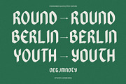 Overgreed - Rounded Blackletter, a Blackletter Font by Invasi Studio (Thumbnail 9 of 10)