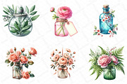 Flowers in Jar Sublimation Clipart, an Illustration by DreamPrint404 (Thumbnail 3 of 5)