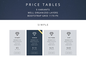 Simple Pricing Tables