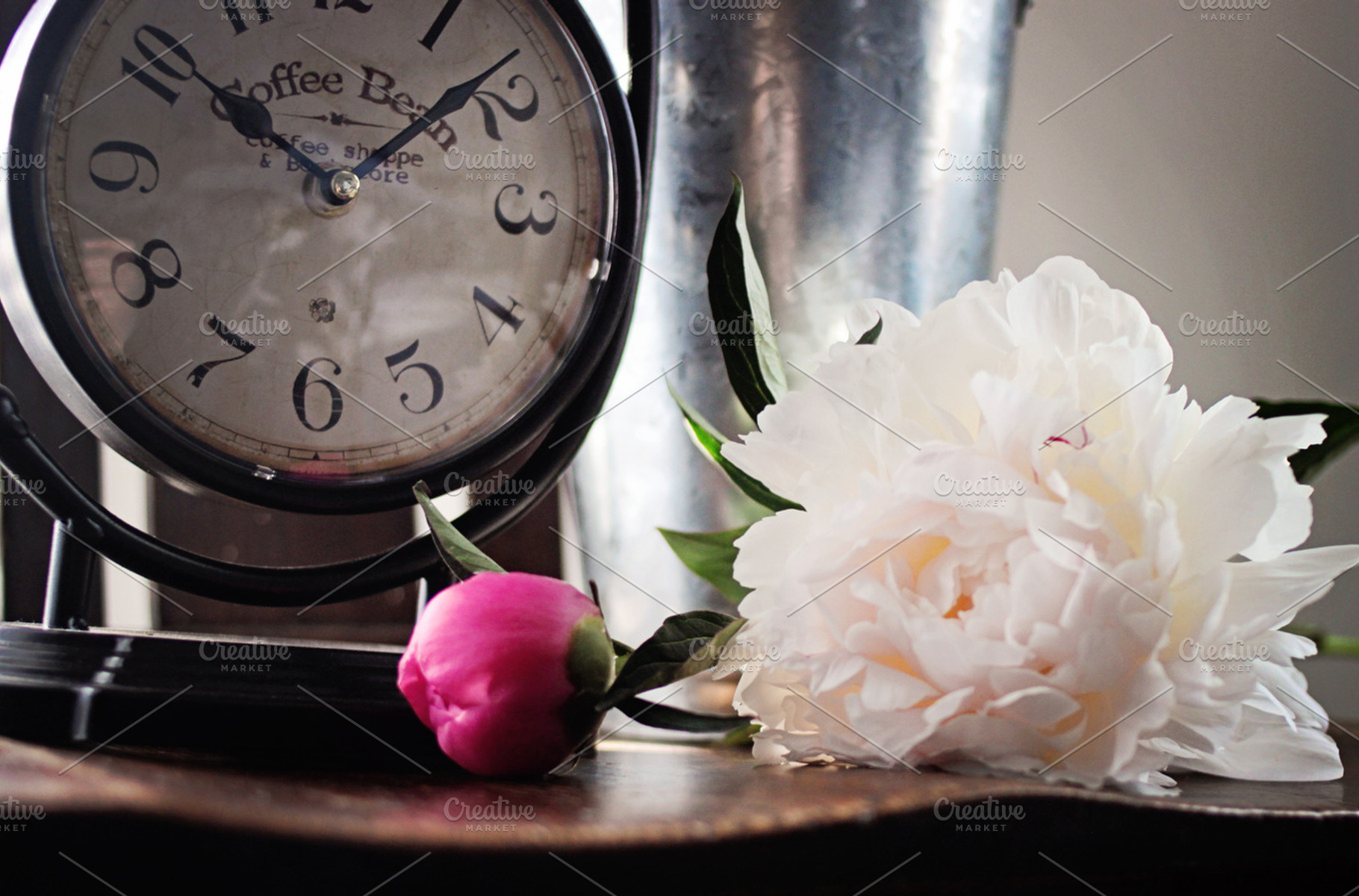 Time & Peonies, a Nature Photo by Bellano Web Studio