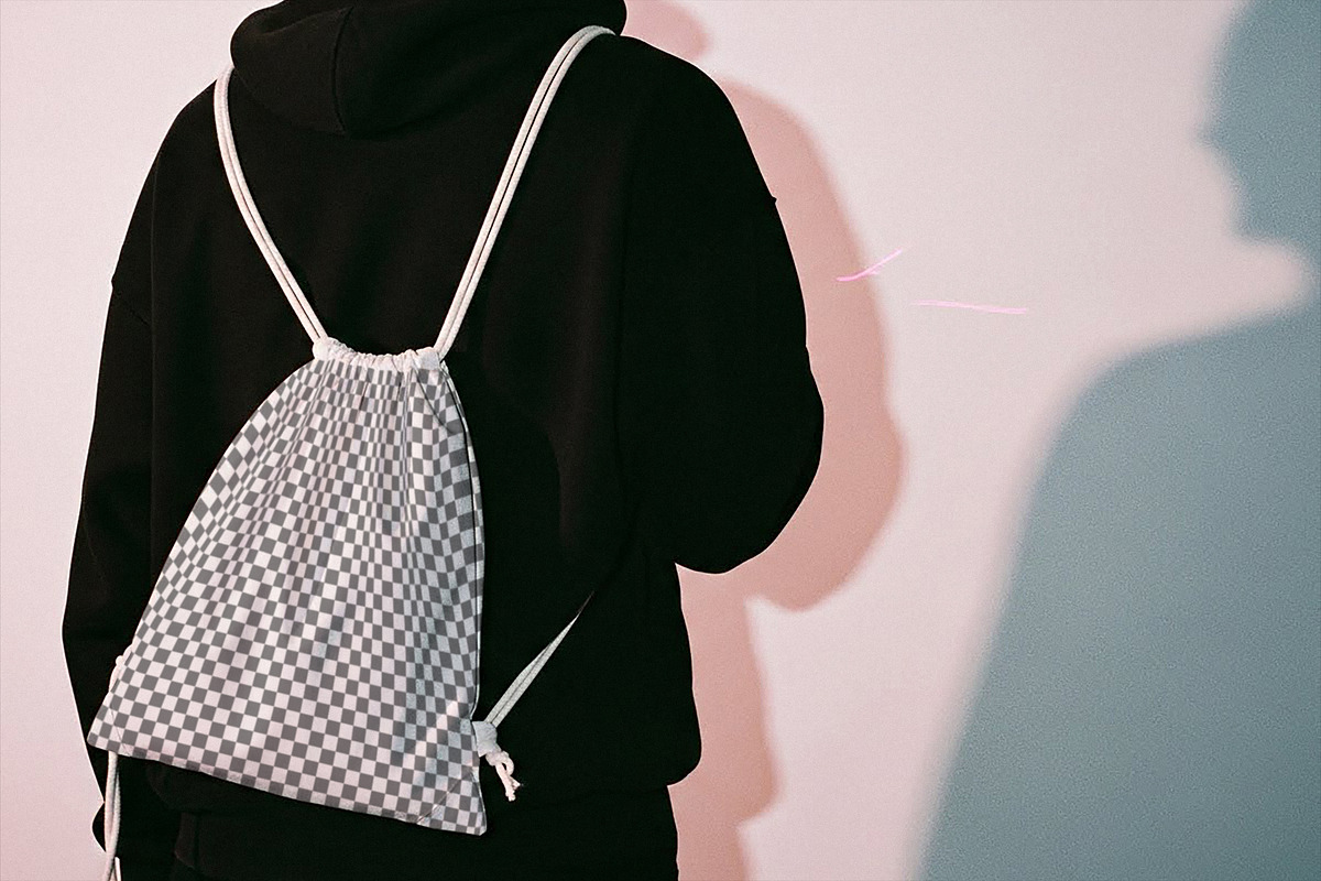 Drawstring Bag Mockup, a Product Mockup by Designer Dude (Photo 2 of 2)