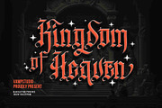 Kingdom Of Heaven - Blackletter, a Blackletter Font by Vampstudio (Thumbnail 1 of 13)