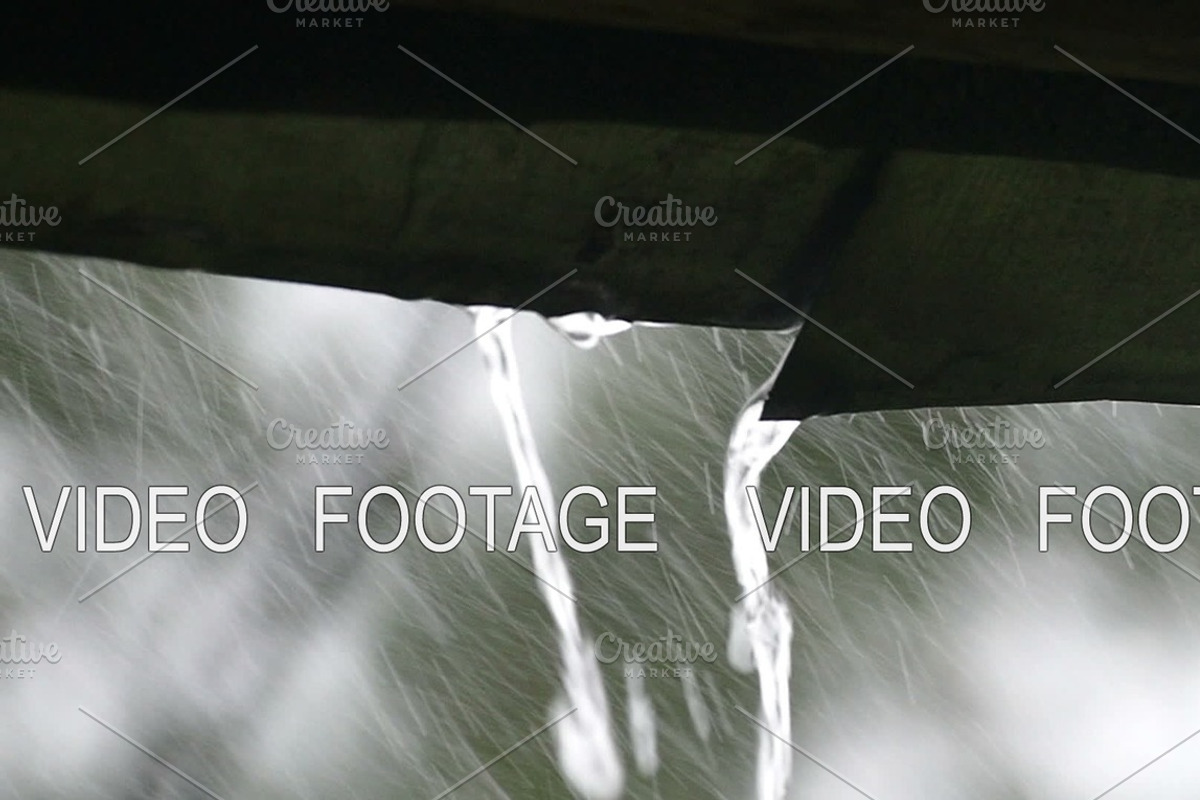 Rain drops fall from the roof, a Background Graphic by KAA (Photo 1 of 2)