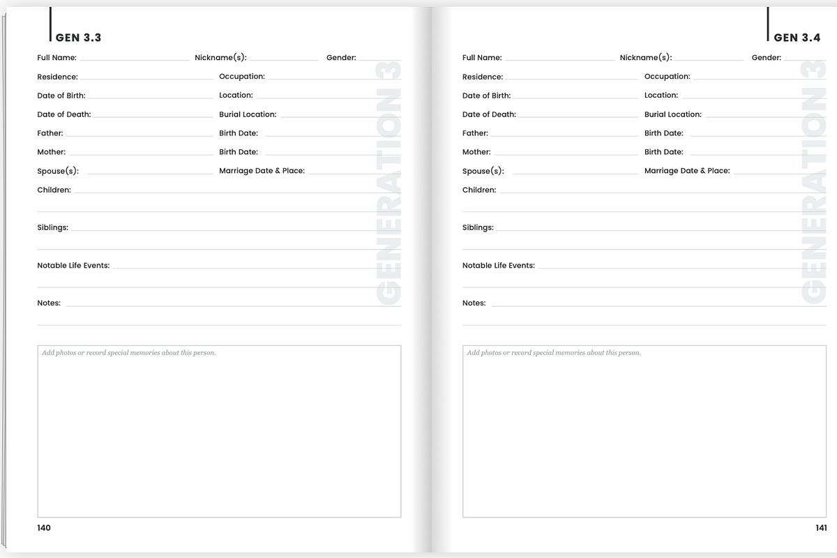 6 Generations Family Tree Notebook, a Graphic by AIW SOLUTIONS (Photo 4 of 6)