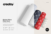Bolster Pillow Many Sizes Mockup Set, a Household Mockup by creatsy2 (Thumbnail 1 of 9)
