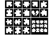 Puzzle Stencil, Puzzle Piece Stencil, a Decorative Illustration by Doodle Cloud Studio (Thumbnail 1 of 2)