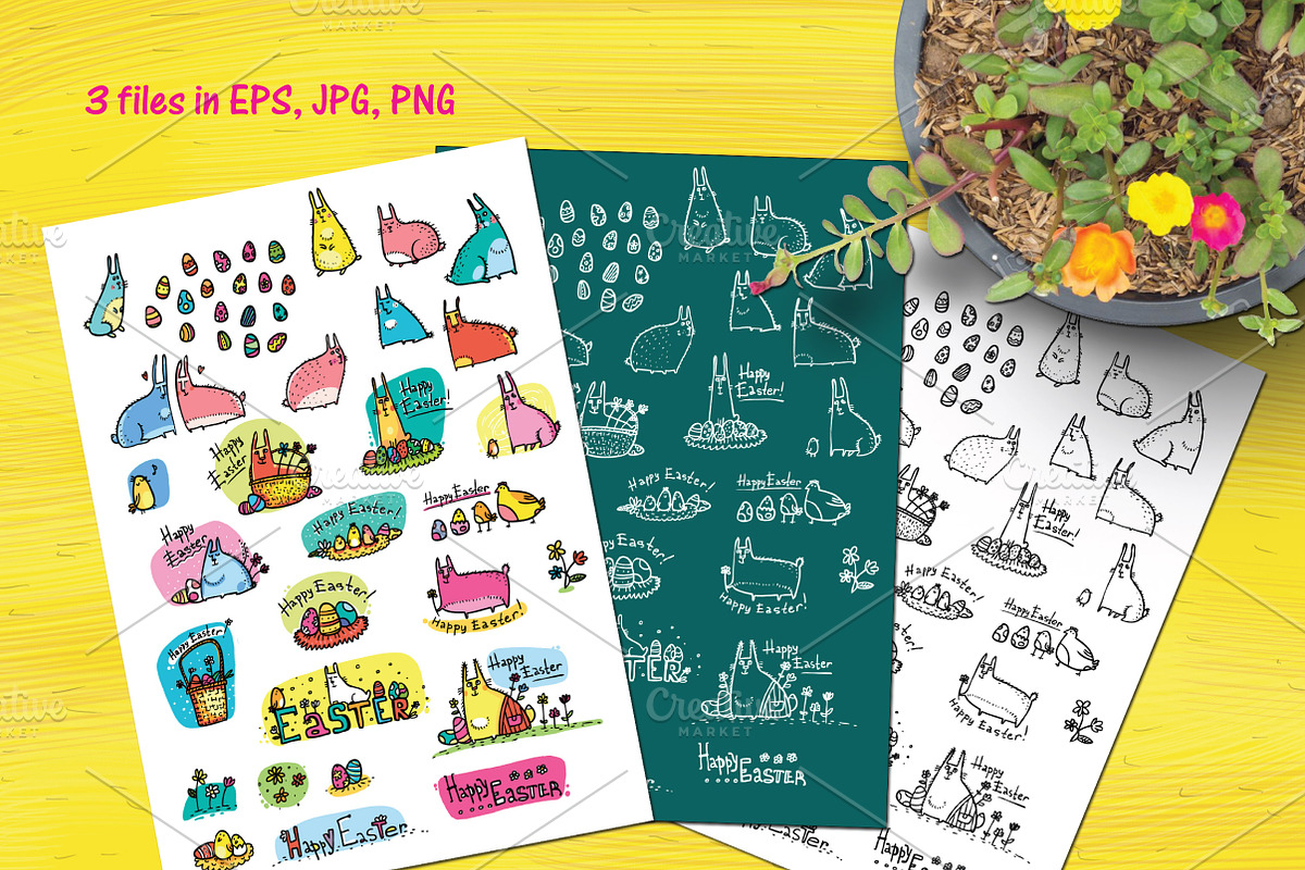 Easter Doodles 27+, an Illustration by Zooza Art (Photo 2 of 4)