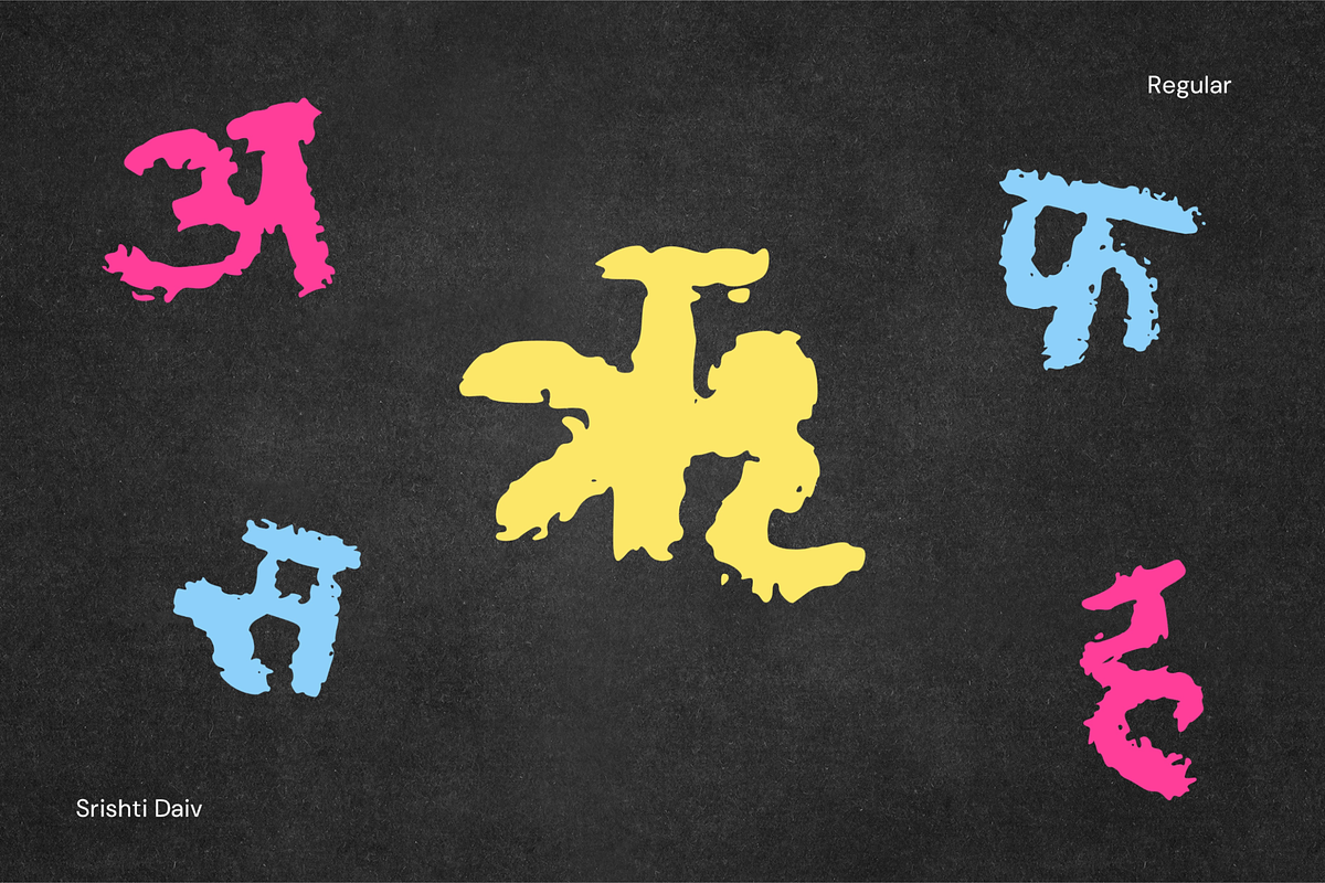 Devanagari Crayon Font Hindi Marathi, a Handwritten Font by Fonts by Srishti (Photo 1 of 3)