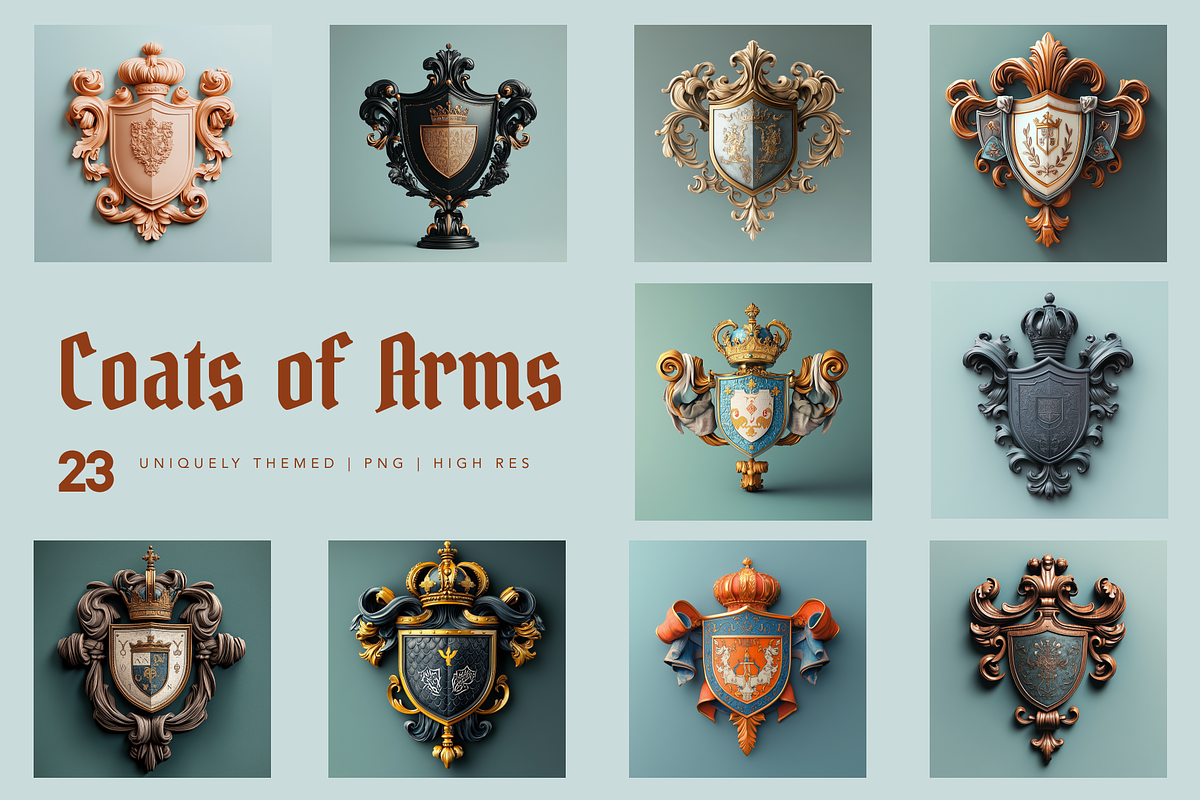 Coats of Arms, a Decorative Illustration by Typedreams.site (Photo 1 of 3)