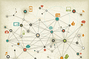 multimedia network retro concept, a Technology Illustration by vekstok (Thumbnail 2 of 2)