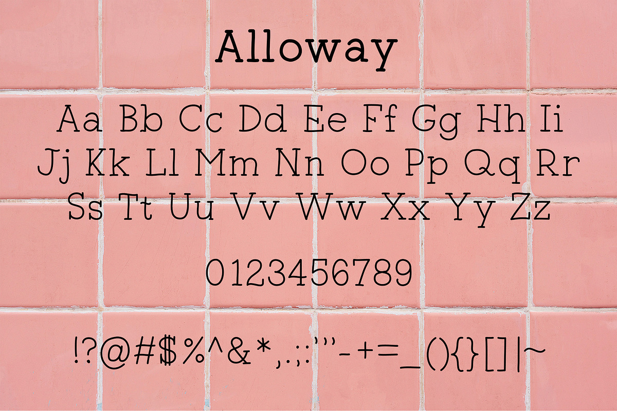 Alloway | Monoweight Serif Font preview 6