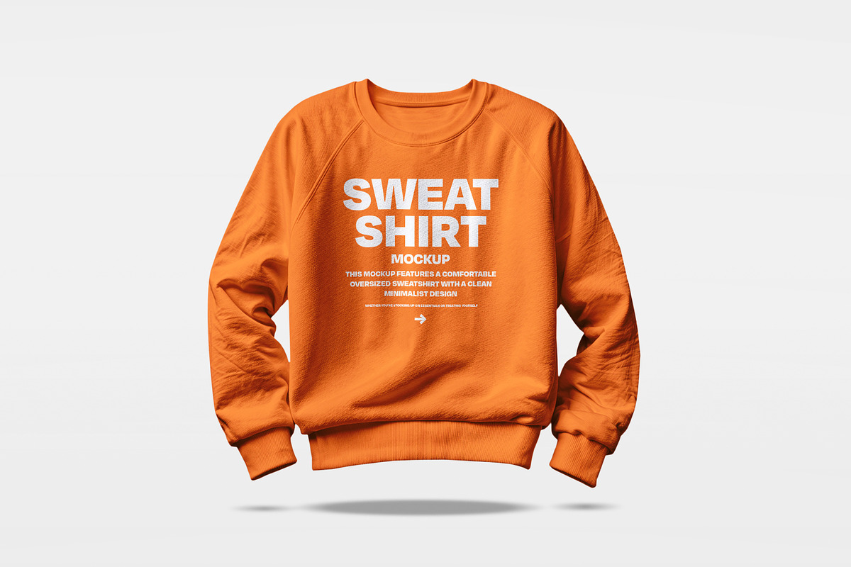 Crew Neck Sweatshirt Mockup, an Apparel Mockup by sagesmask.com (Photo 1 of 5)