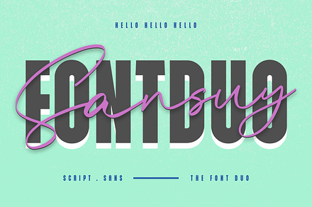 Sansuy Font Duo Script Sans Typeface, a Sans Serif Font by Maulana Creative