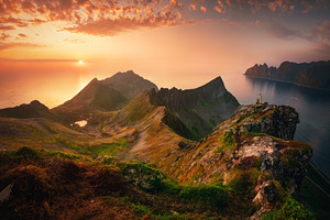 Sunset in Senja island, Norway