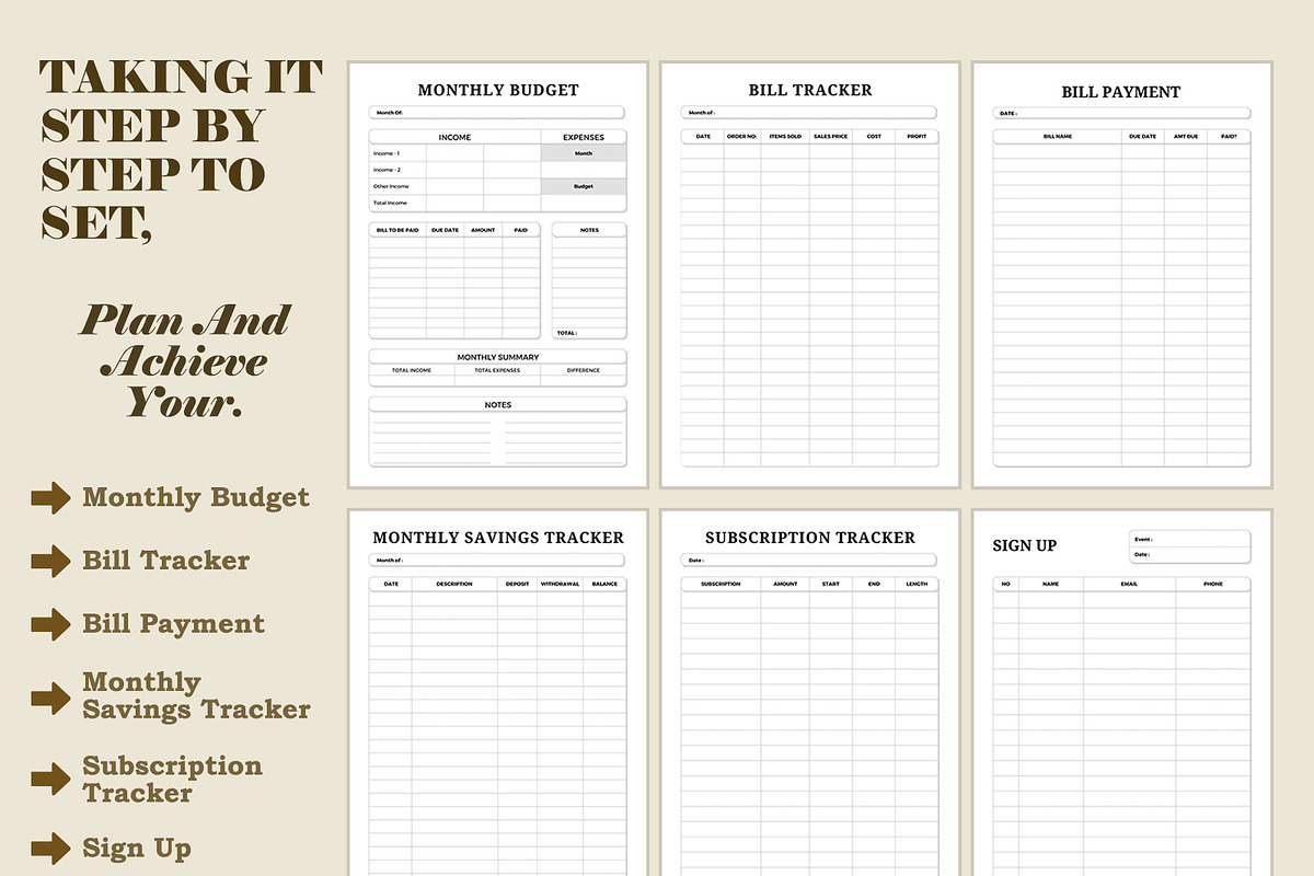 Digital Business Planner Template, a Stationery Template by DesignByStore (Photo 3 of 5)