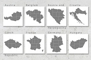 12x12 Europe Photo Collage Templates, a Stationery Template by Loveurstyle Designs (Thumbnail 2 of 5)