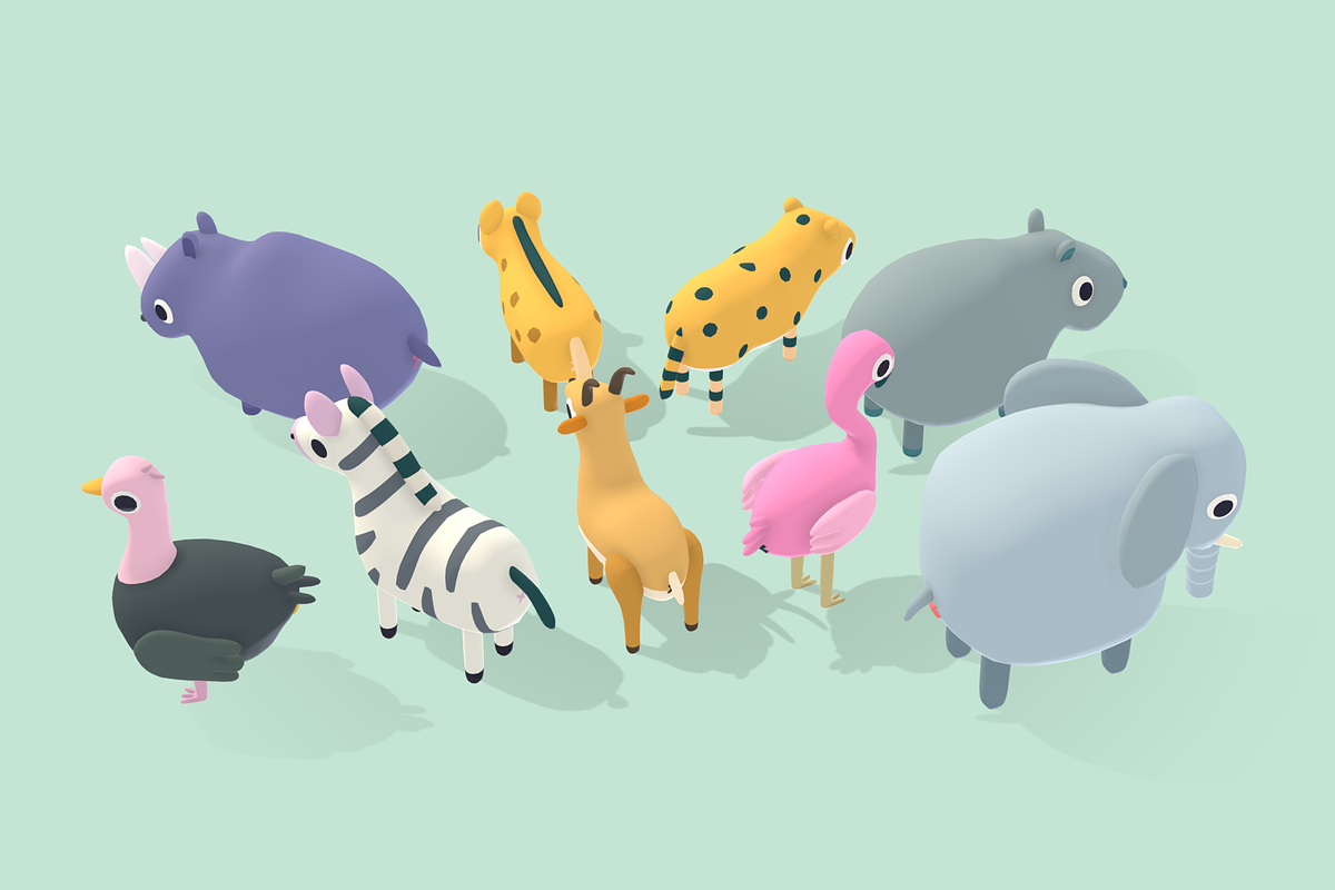 Safari Animals - Quirky Series, an Animal 3D Model by Polydactyl (Photo 6 of 6)