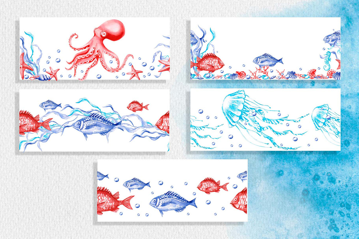 Underwater World. Watercolor., an Animal Illustration by SvetLana (Photo 9 of 13)