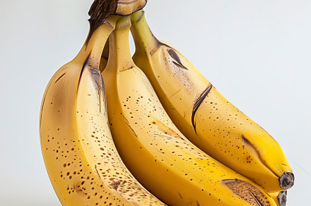 A bunch of ripe bananas with visible, a Photo by LOGOCREATIVE