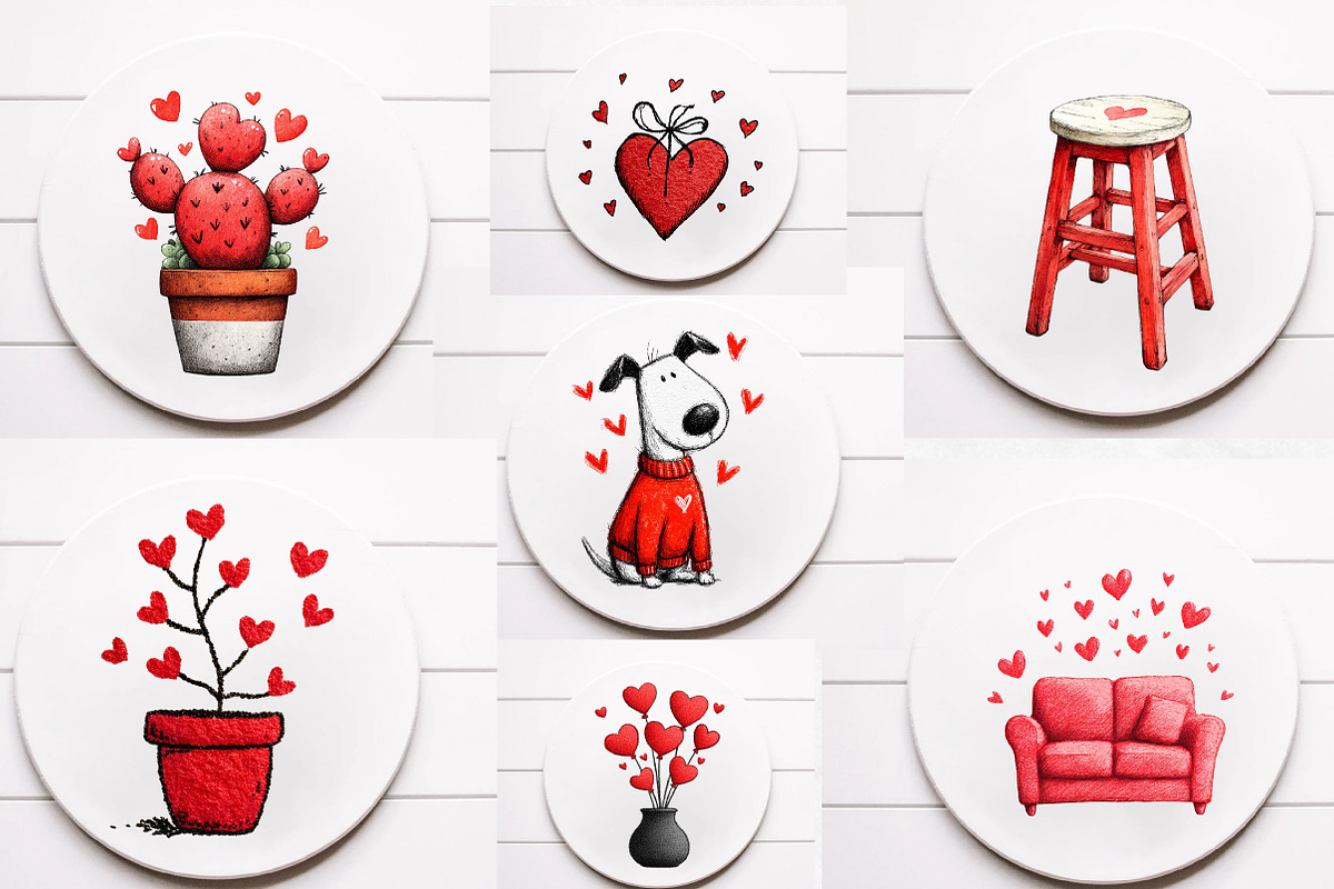 Doodle Valentine Day Clipart, an Illustration by Designworld (Photo 3 of 6)