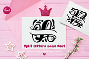 Split Letter Name Font, a Script Font by Happy Letters (Thumbnail 1 of 11)