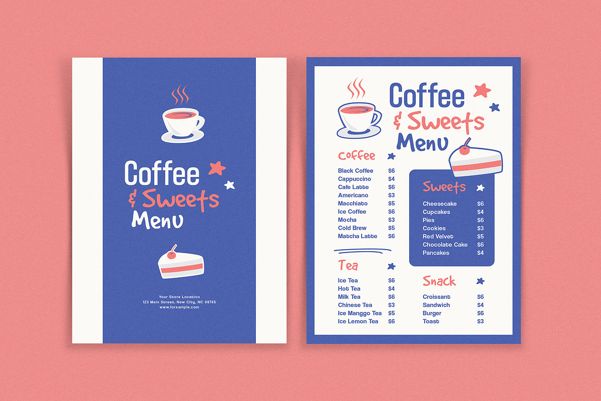 Menu Coffee and Sweet, a Flyer Template by Me55enjah Design (Photo 1 of 4)