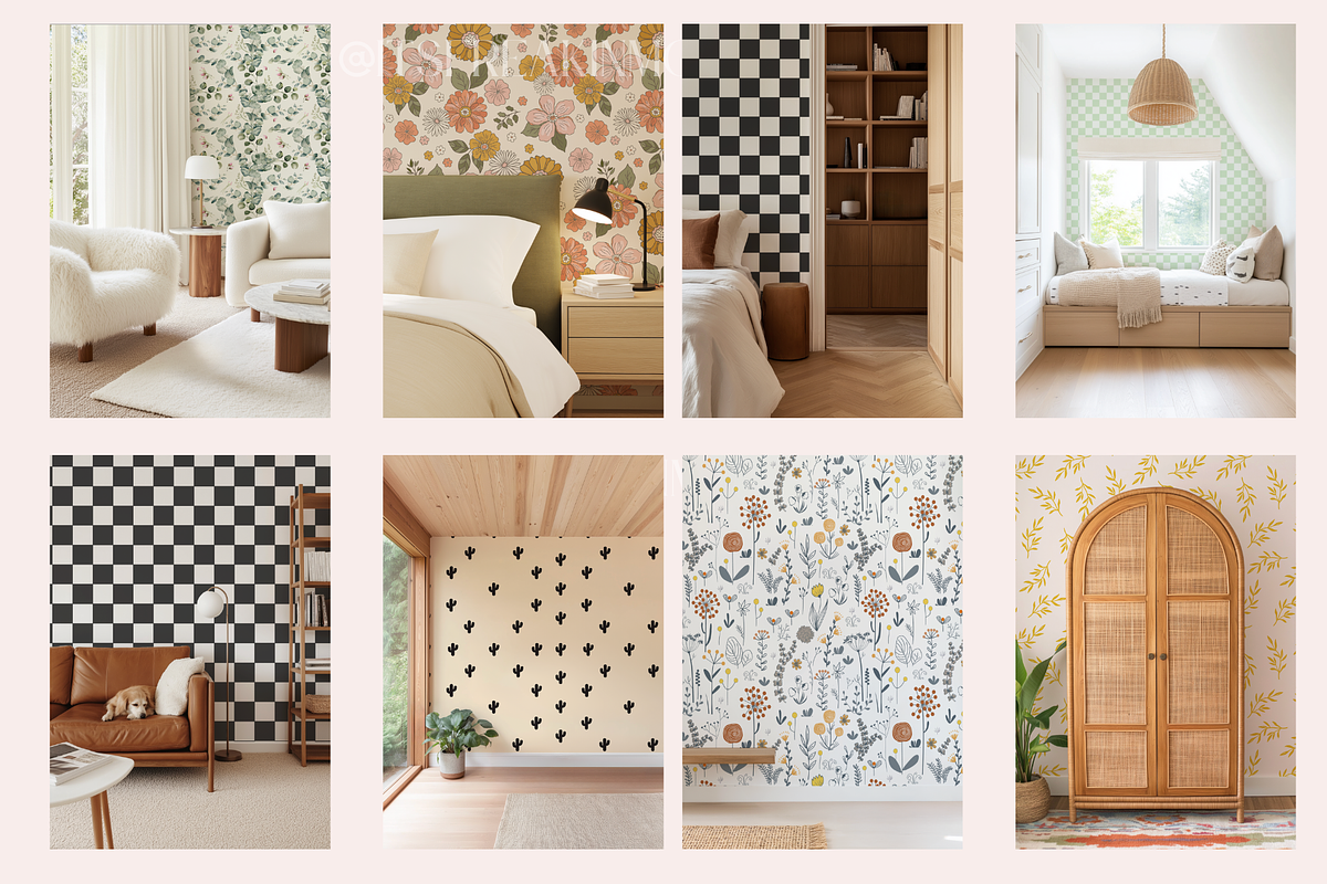 Smart Object Wallpaper Mockup Bundle, a Household Mockup by ItsFreakinMockups (Photo 6 of 7)