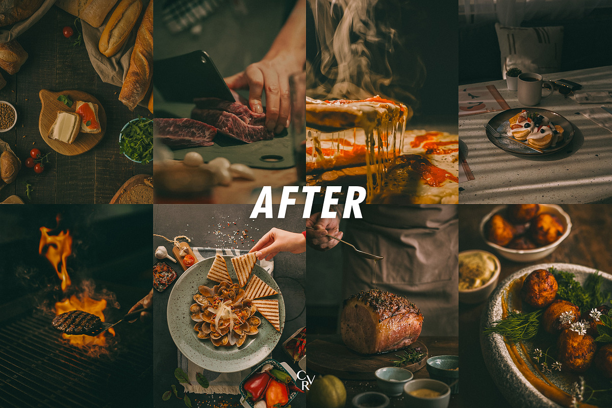 15 Cinematic Food Lightroom Presets, a Preset Add-On by CVR Presets (Photo 3 of 7)