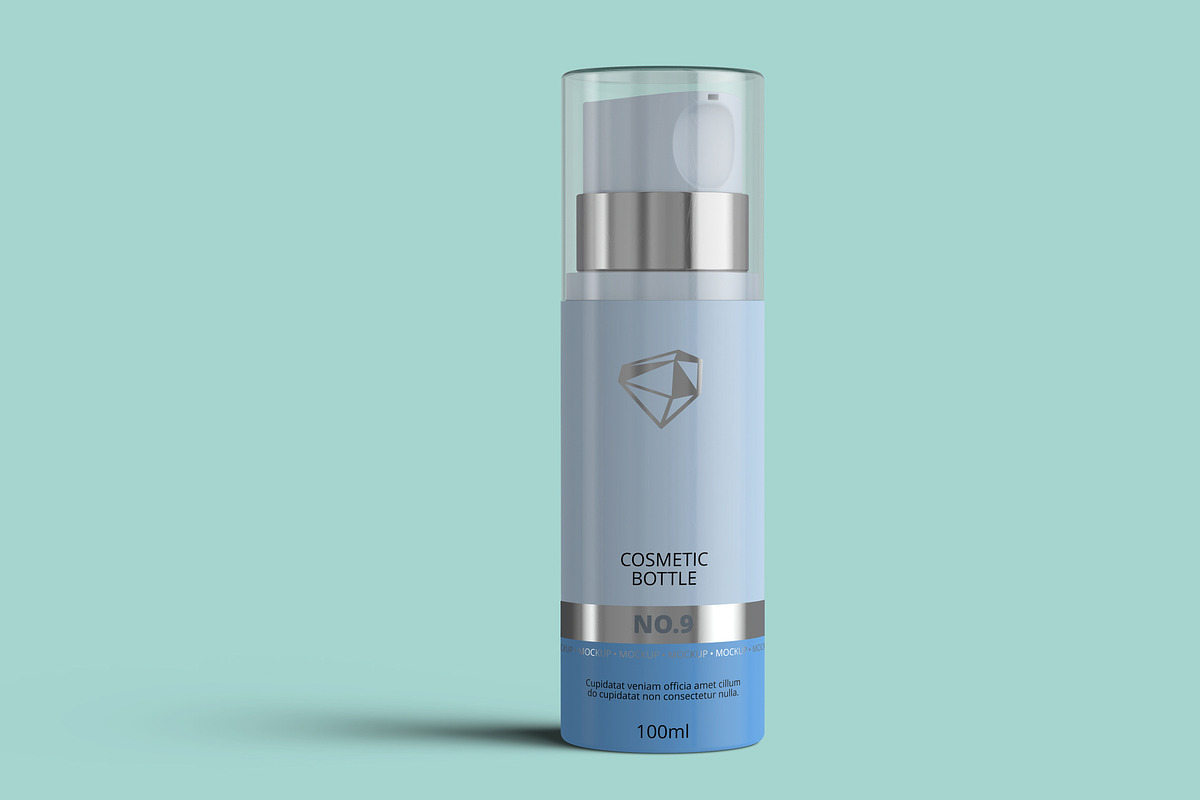 Airless Pump Cosmetic Bottle Mockup, a Cups & Container Mockup by Digitalphaser (Photo 3 of 5)