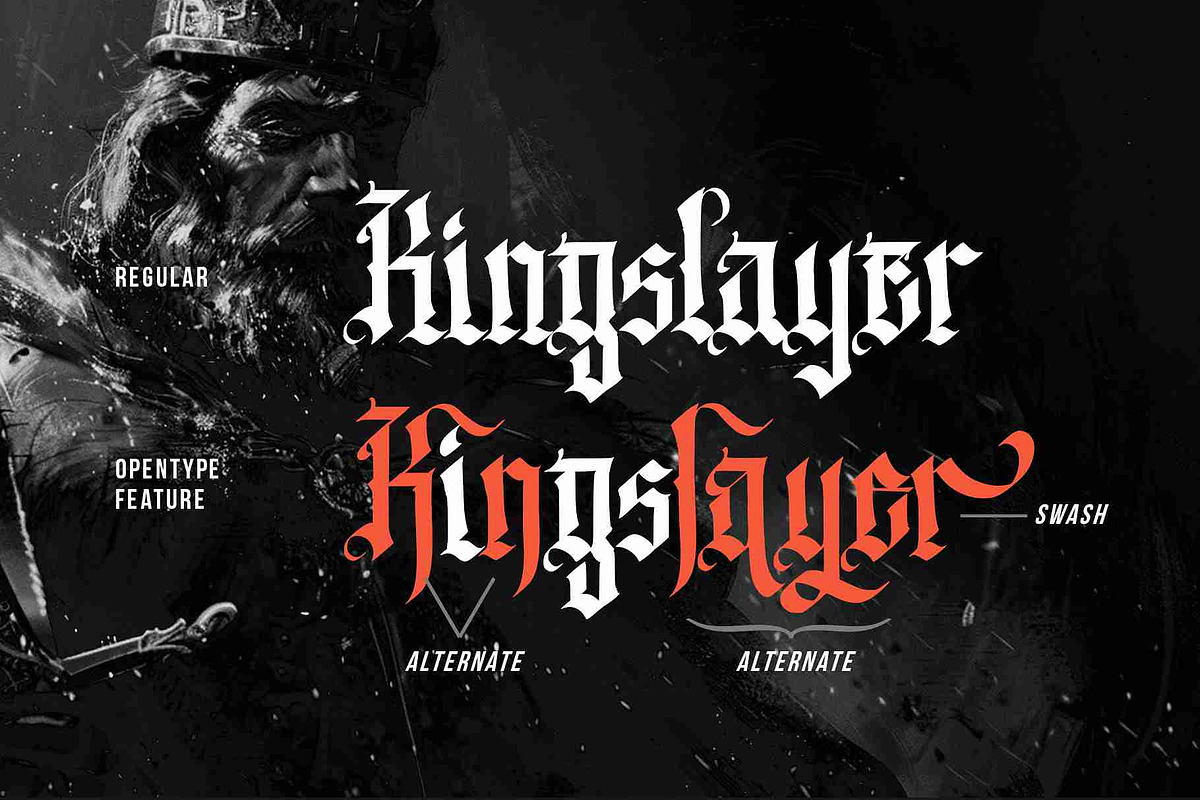 Kingdom Of Heaven - Blackletter, a Blackletter Font by Vampstudio (Photo 7 of 13)