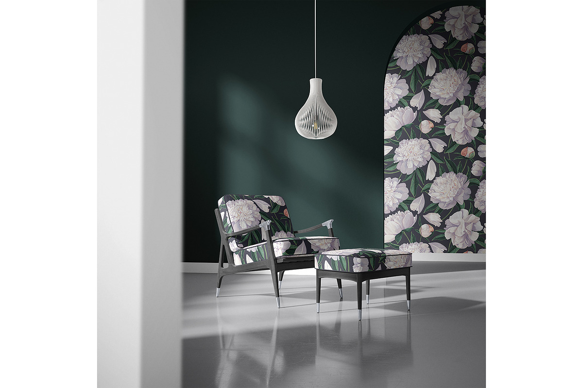 White Peonies Seamless Pattern, a Pattern Graphic by MarynaPetrovska (Photo 4 of 15)