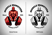 Muscle Man Bodybuilder Logo, a Branding & Logo Template by bazzier_graphik (Thumbnail 2 of 5)