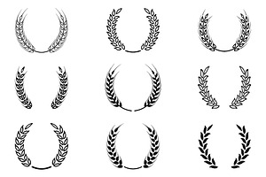 Black laurel wreaths